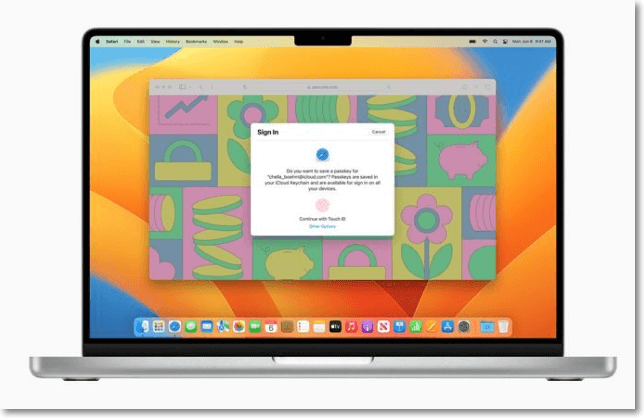 macOS 13 passkeys