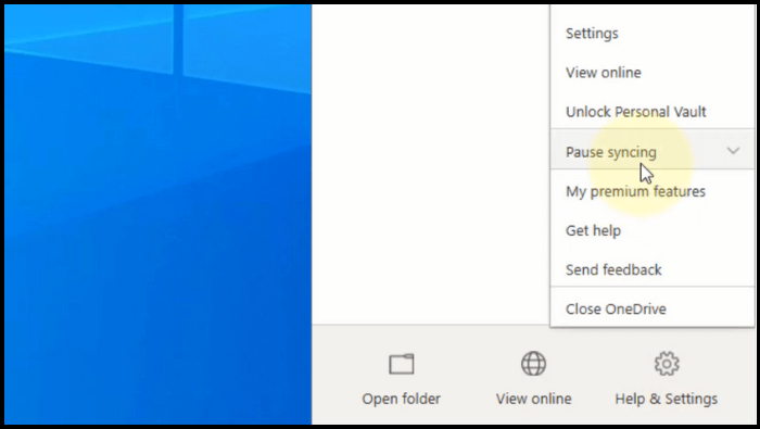 pause onedrive