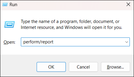 run perform and report command