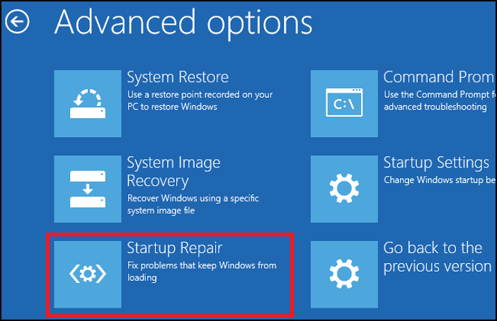 Windows startup Repair