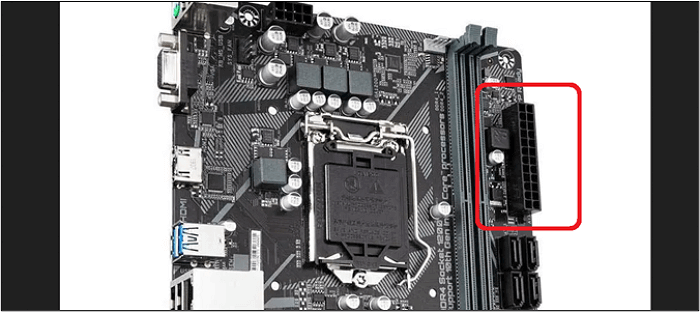 locate ATX 24-pin connector