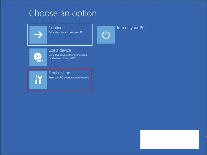 recovery environment troubleshoot