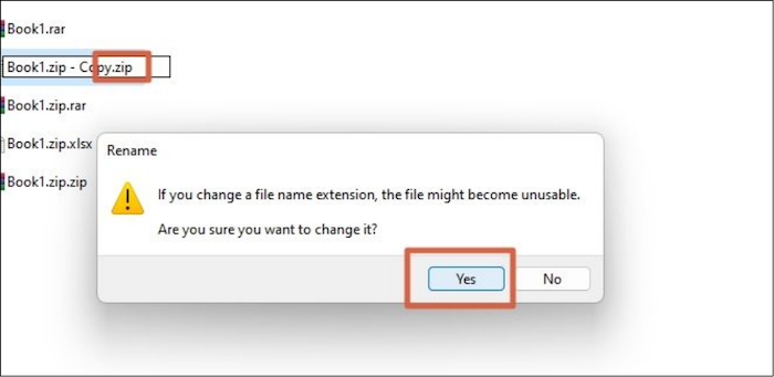 Rename Excel to Archive File