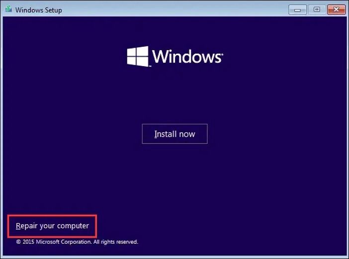 Repair your Computer Windows installation