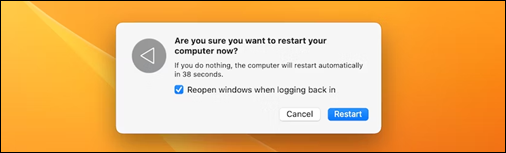 restart your Mac