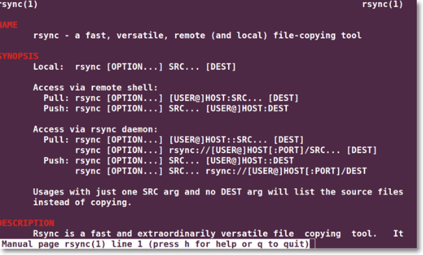 rsync backup linux file