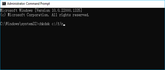 run chkdsk utility