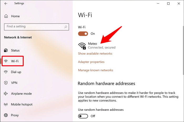 select Wi-Fi