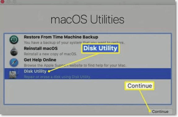 click Disk Utility