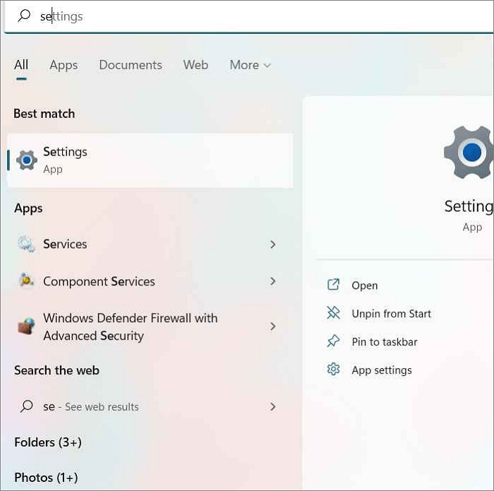 settings app