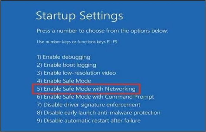 Safe Mode with Networking