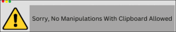 Sorry, No Manipulations with Clipboard Allowed on Mac