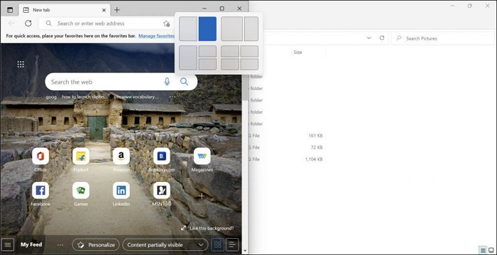 Windows 11 feature- Snap layouts