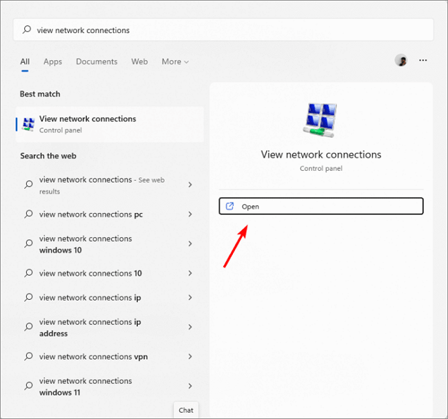 view network connections