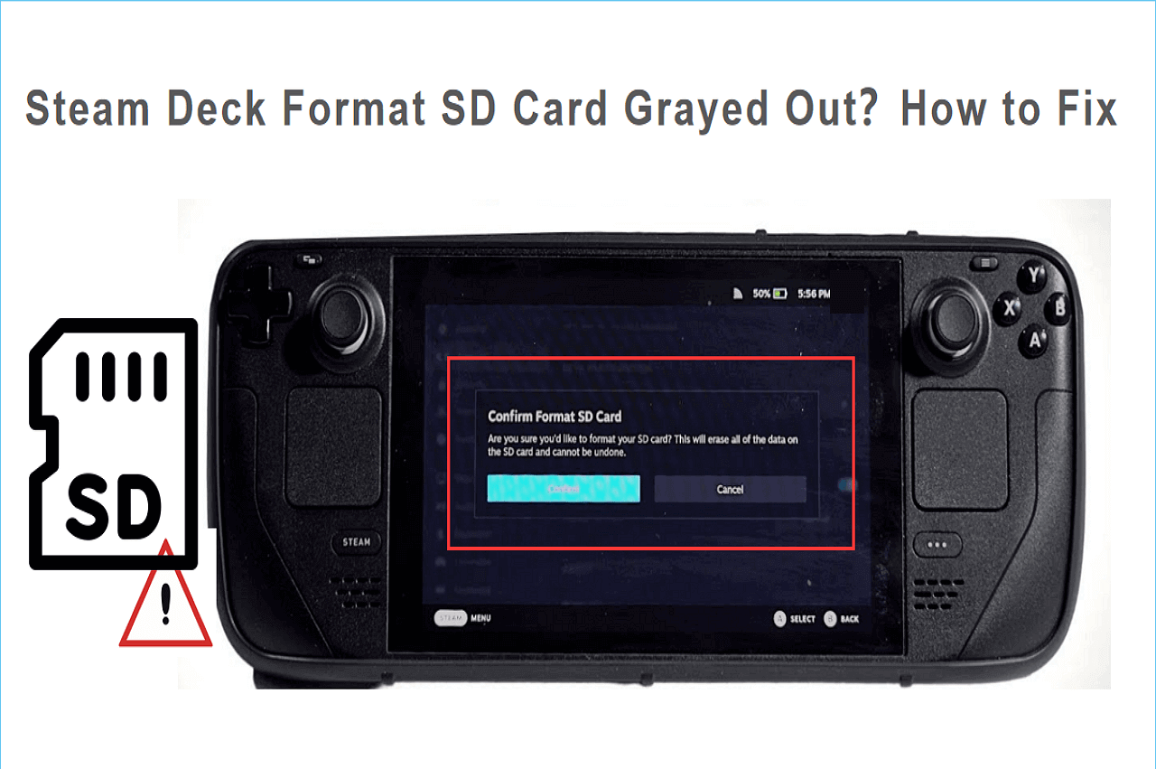 format sd card grayed out on steam deck