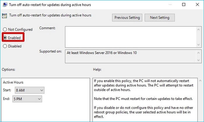 enable group policy settings