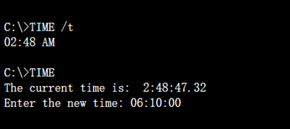 time command
