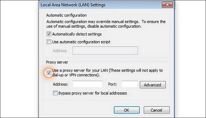 check lan setting