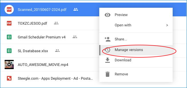 Update files in Google Drive.