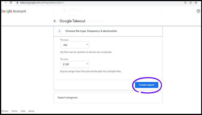 using google takeout feature-5