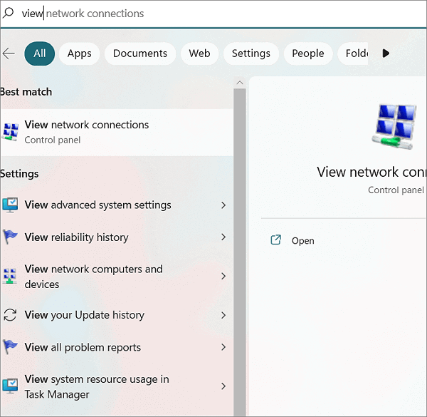 view network connections