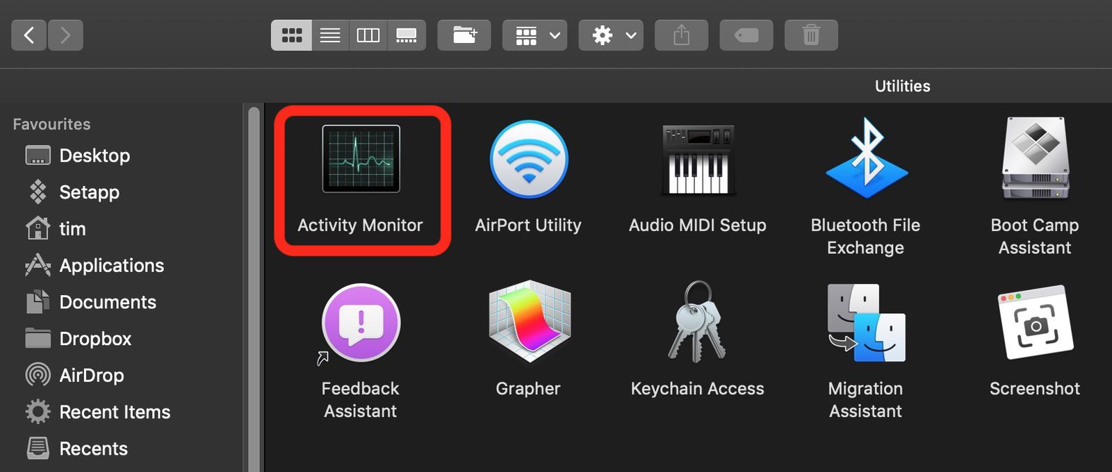 Mac activity monitor