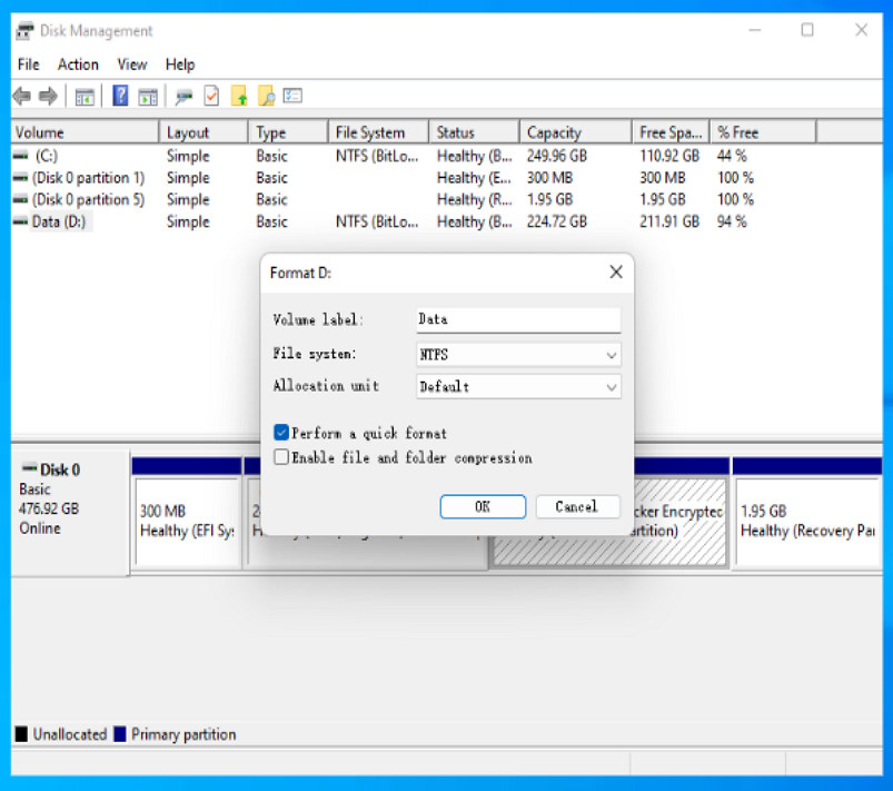 SSD allocation unit size