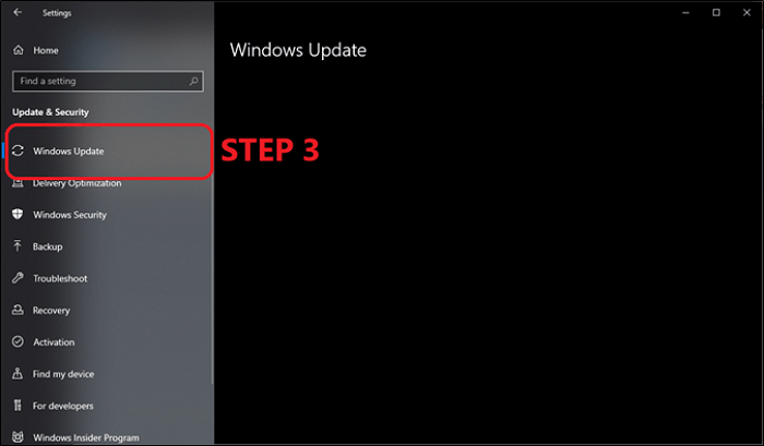 tap windows update 