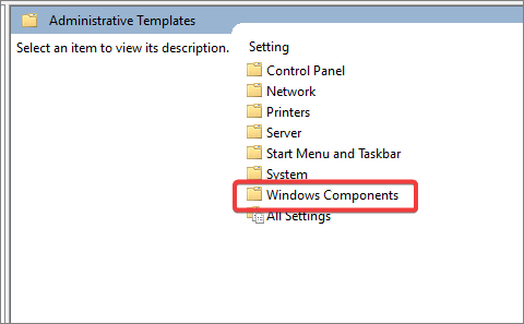 windows components