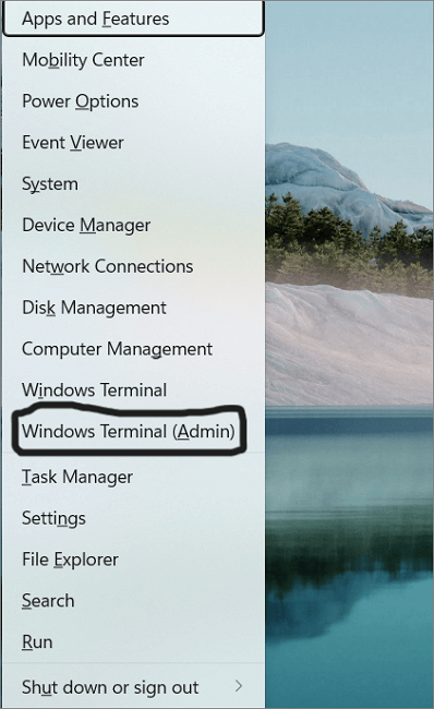 windows terminal admin