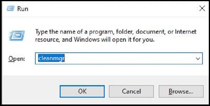 typing cleanmgr