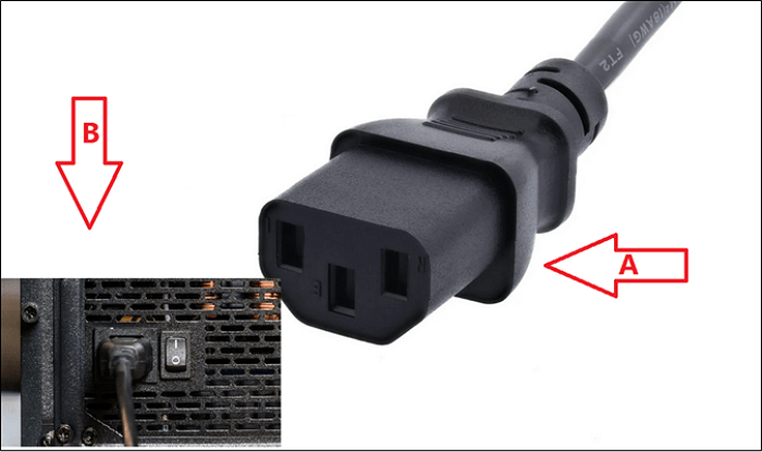 check power cable (A)