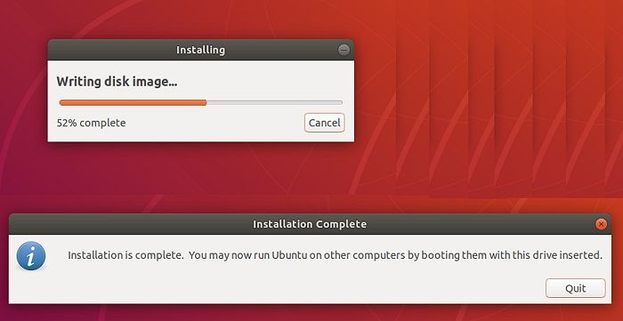 Write to Ubuntu Disk