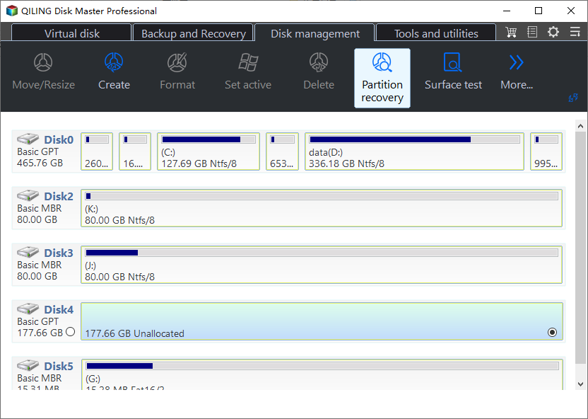 partition recovery step 1