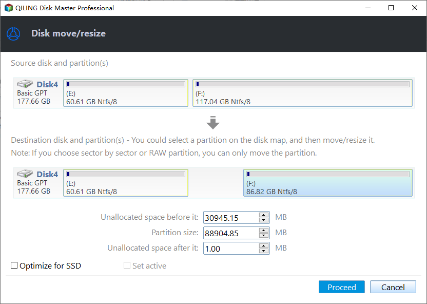 Select the other partition