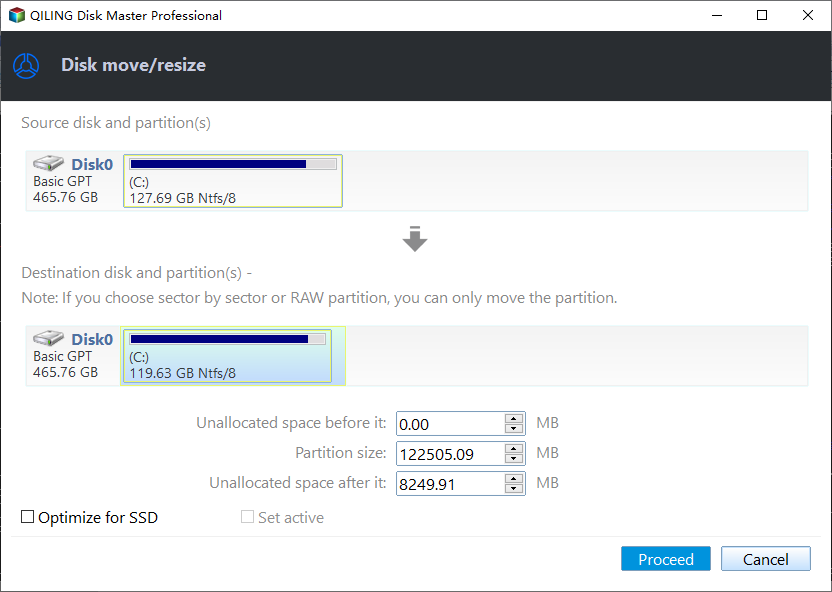 decrease partition step 2