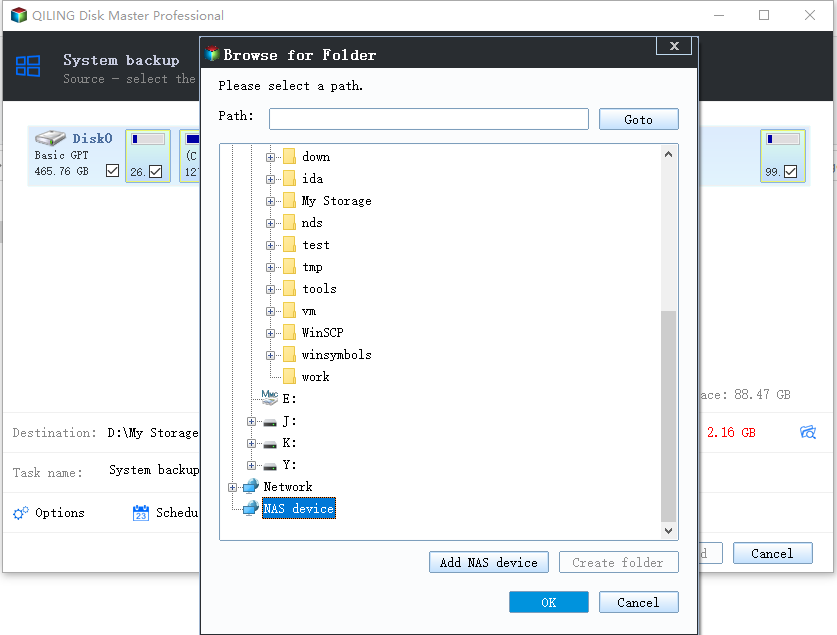 create system backup step5