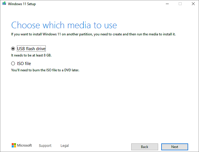 create windows11 installation USB