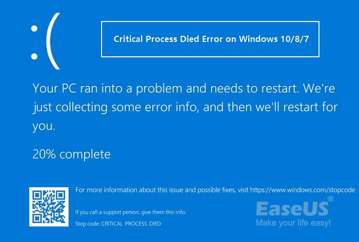 Fix Critical Process Died error