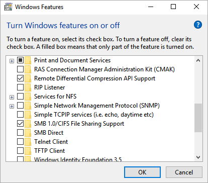 disable remote differential compression