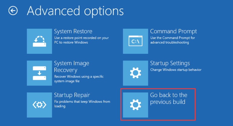 fix pc stuck on boot screen by rolling back