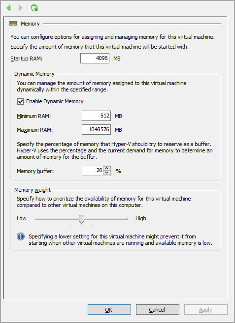 hyper v manager assiciation 