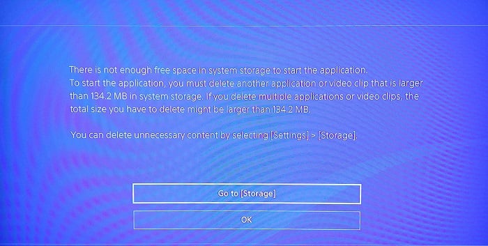 ps3 system storage not enough