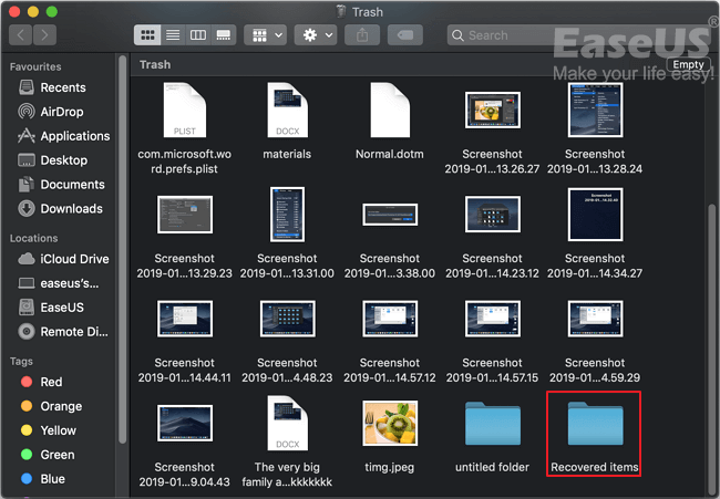 How to recover unsaved Word documents on Mac - Recovered items
