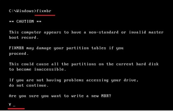 repair mbr command line 2