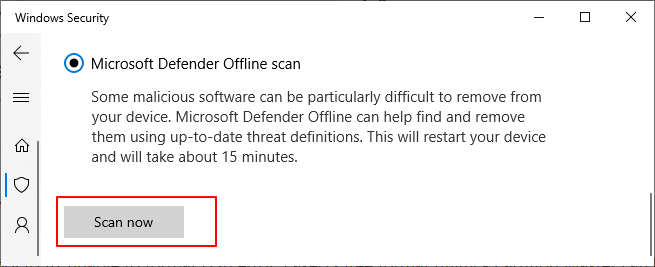 microsoft defender offline scan