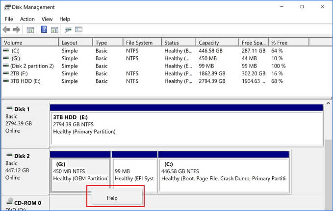 Unable to delete OEM partition in Disk Manamgement