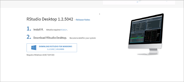 free version of r-studio needs to be downloaded