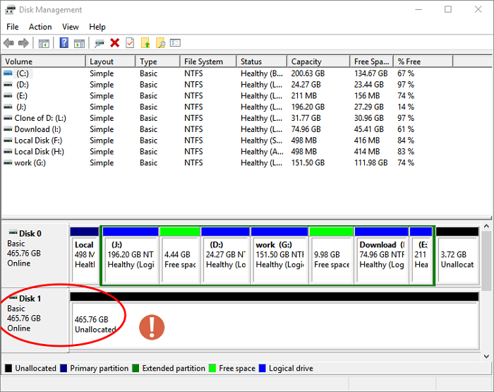 hard drive partitions in file explorer