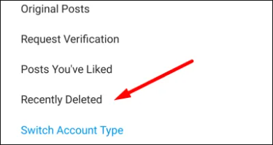 instagram account recently deleted